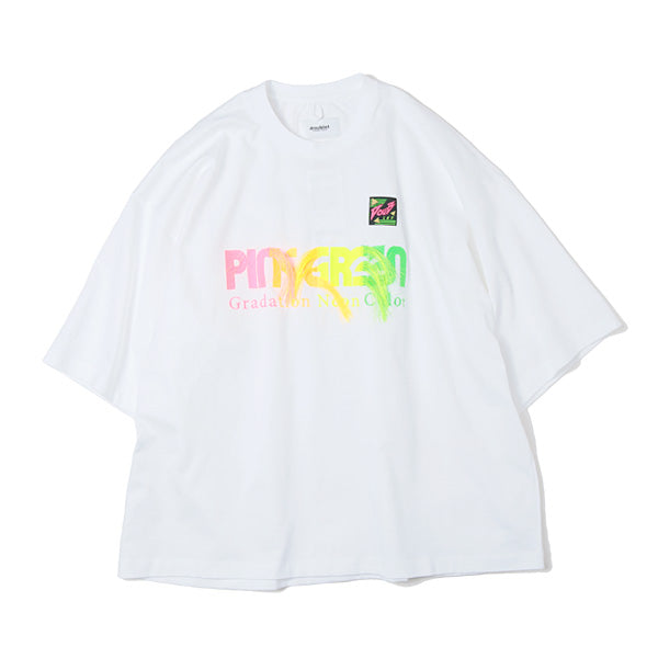 GRADATION NEON EMBROIDERY T-SHIRT