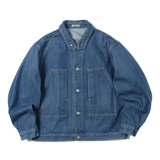 WASHED HARD TWIST DENIM BLOUSON