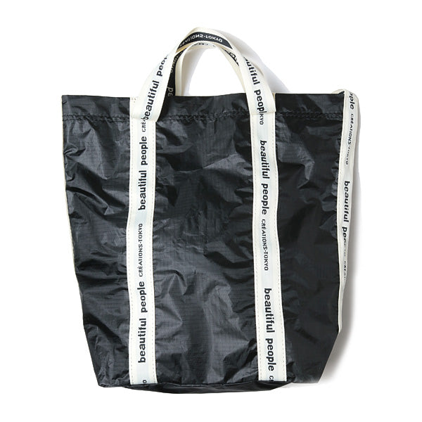 sail cloth logo tape shoulder bag