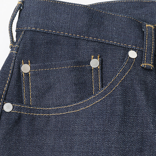 STRAIGHT 5POCKETS 14.5ozORGANIC SELVEDGE DENIM RAW