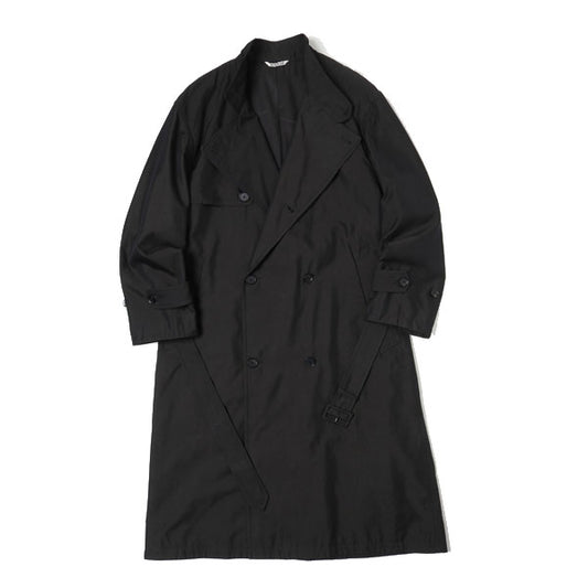 WASHED FINX CUPRO TWILL LONG COAT