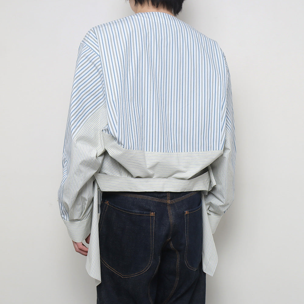 double-end finx stripe pajamas shirt