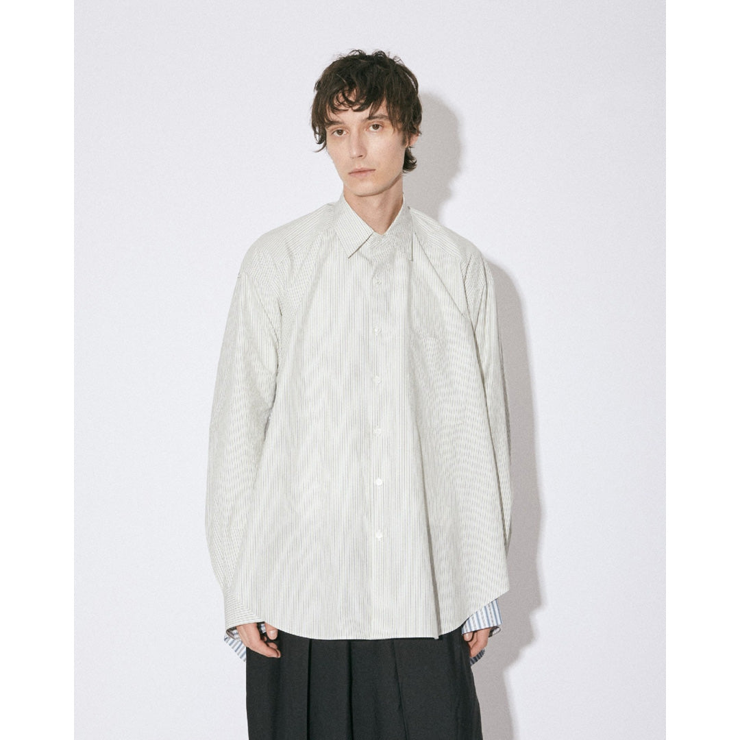 double-end finx stripe pajamas shirt