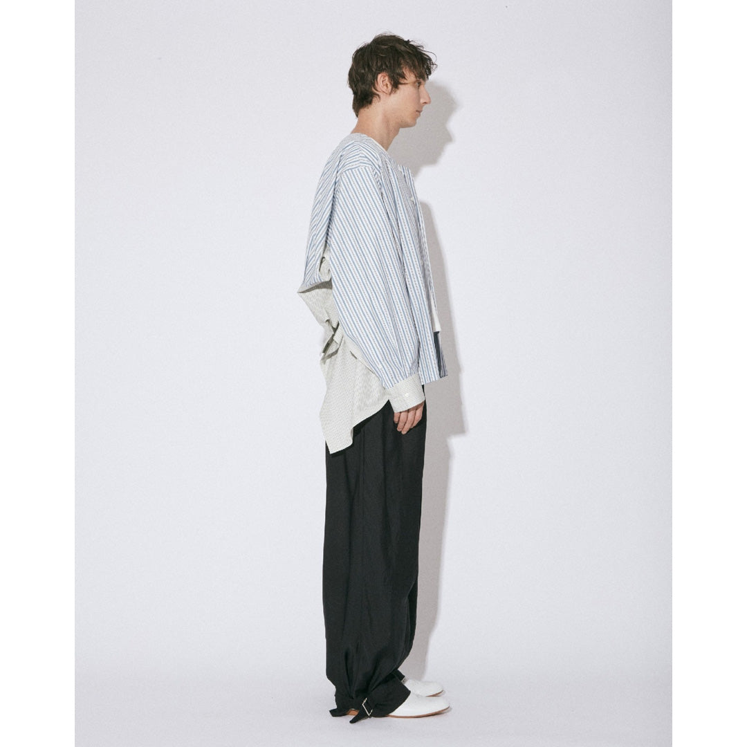 double-end finx stripe pajamas shirt