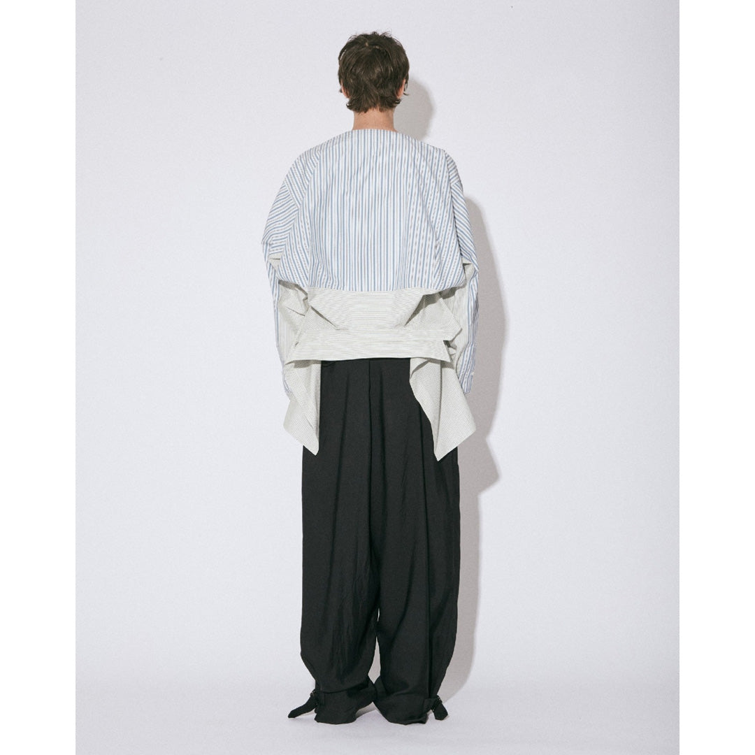 double-end finx stripe pajamas shirt