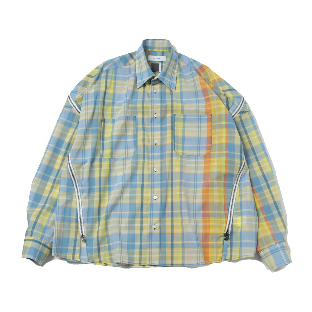 MADRAS CHECK ZIP SHIRT