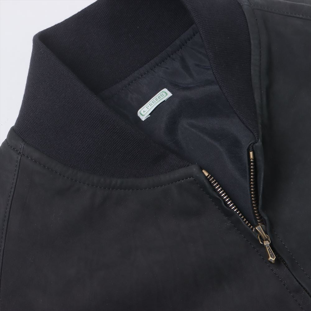 Nubuck leather Rib Blouson