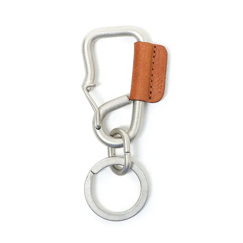 CARABINER KEY RING S with COW LEATHER