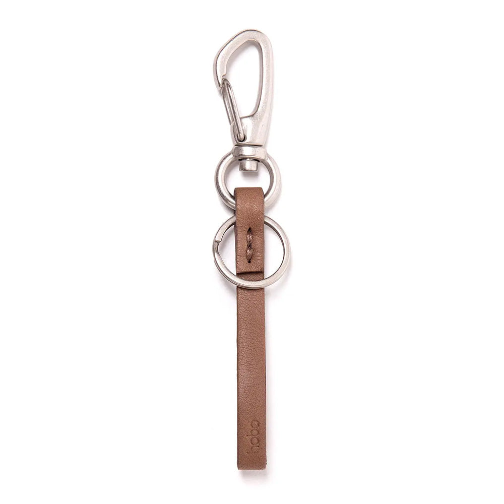 NARROW KEY RING with COW LEATHER