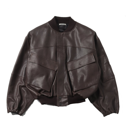 LAMB LEATHER FLIGHT BLOUSE