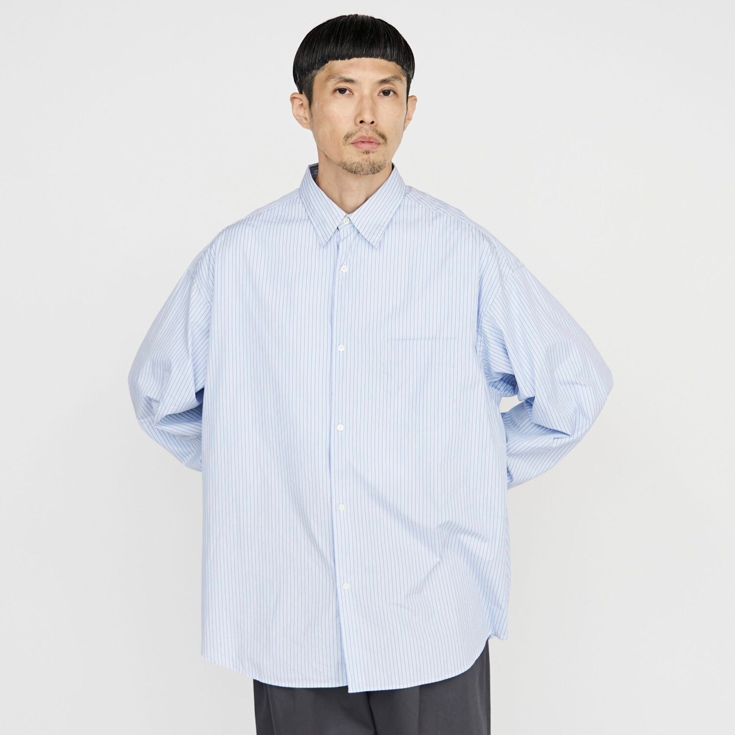 Graphpaper) SOKTAS L/S Oversized Regular Collar Shirt (GM234-50104