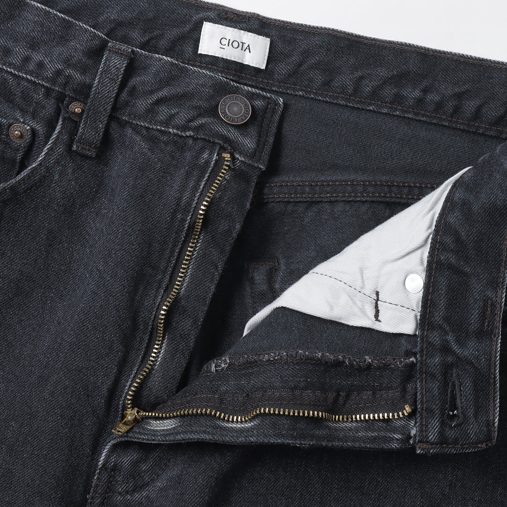 CIOTA) Tapered 5 Pocket Pants/Medium Black (PTLM-22TP-MBK) | CIOTA