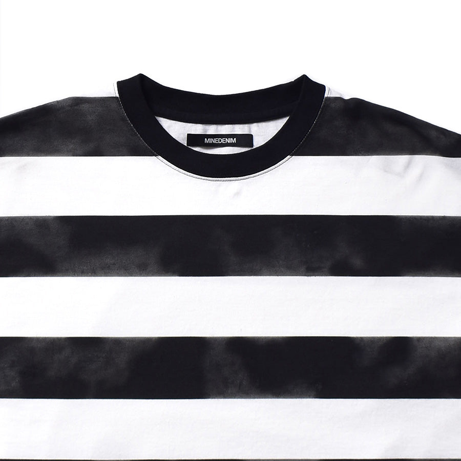 新販売22SS マインデニムヘイジーボーダーTシャツ 白黒M 新品キムタク Tシャツ/カットソー(半袖/袖なし)