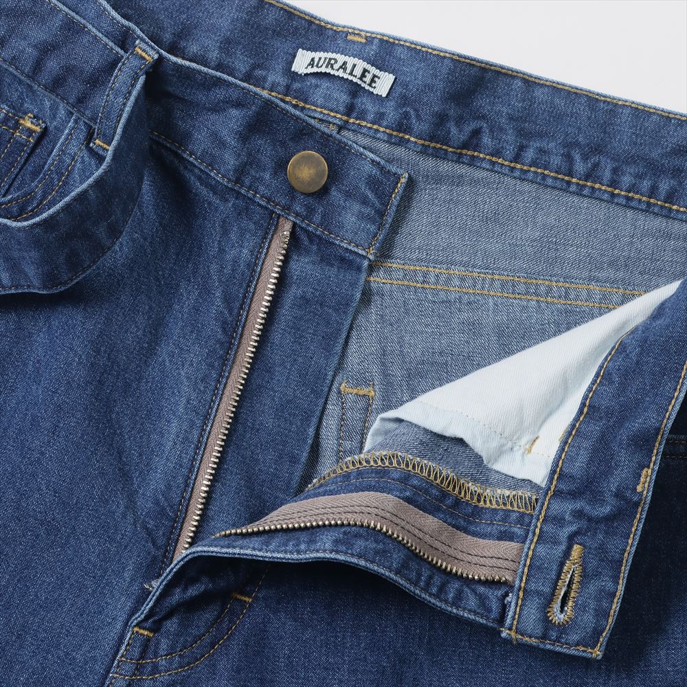 SELVEDGE LIGHT OZ DENIM BELTED PANTS