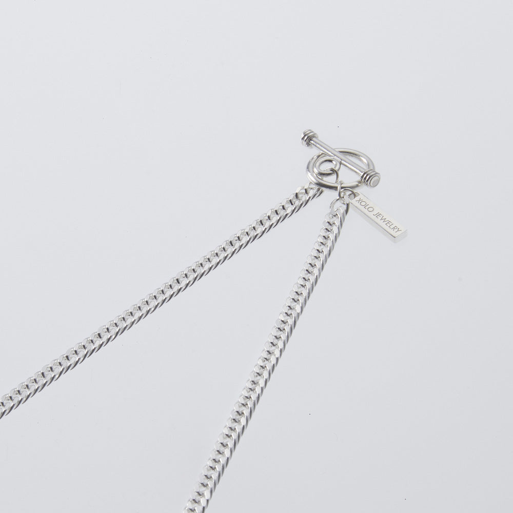 Flat Link Necklace -Double-