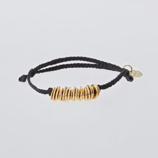 Piece Silk Code Bracelet -Gold-