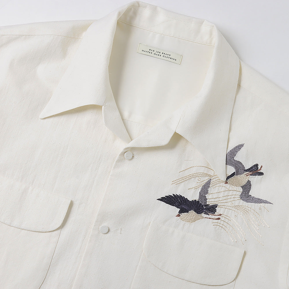 SWALLOW COLLAR NASSOU SHIRTS (EMBROIDERY)