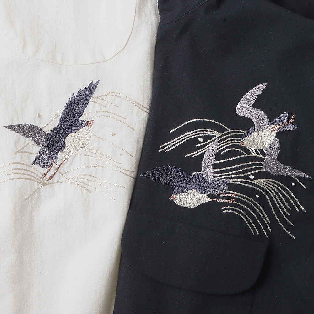 SWALLOW COLLAR NASSOU SHIRTS (EMBROIDERY)