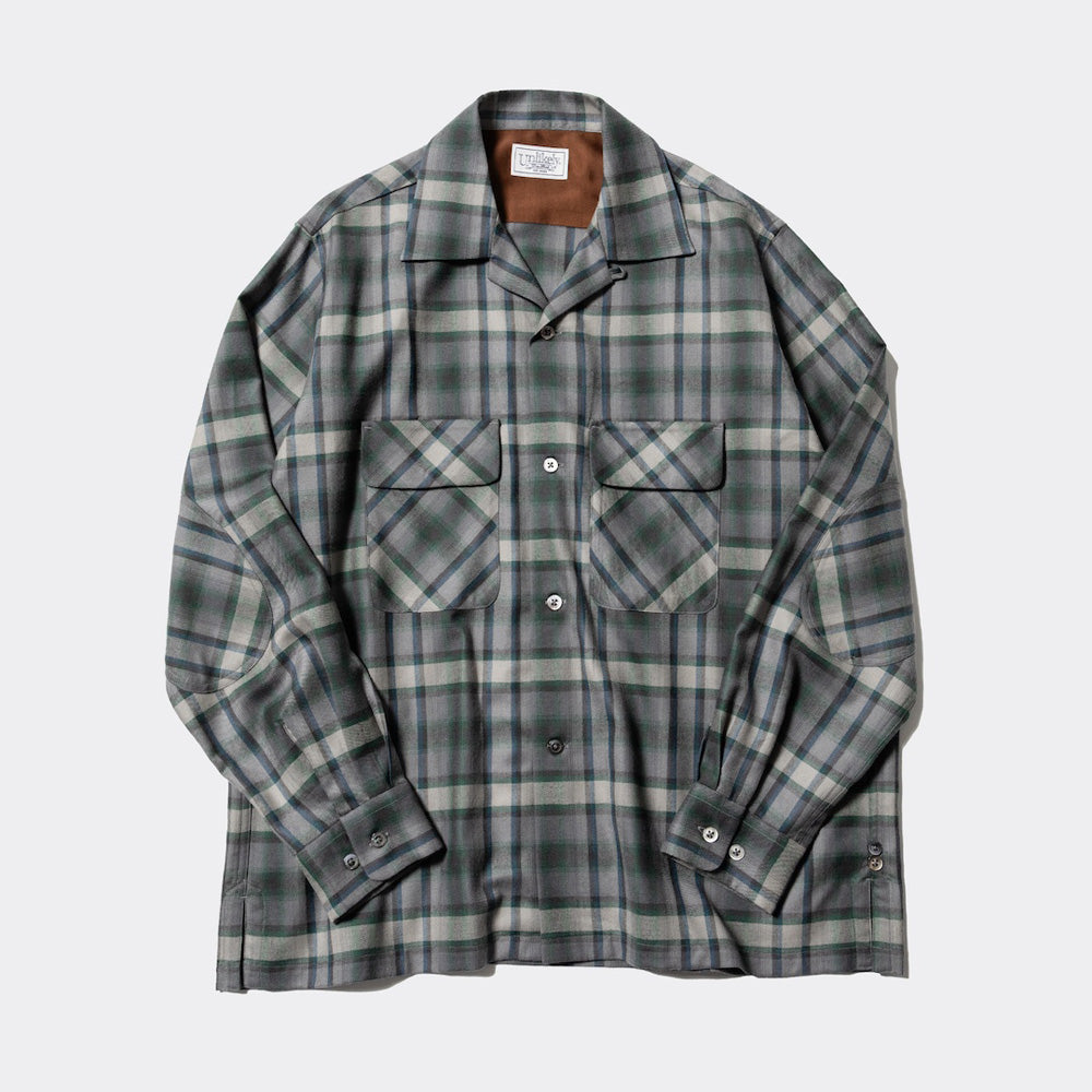 Unlikely 2P Sports Open L/S Shirts Wool Plaids