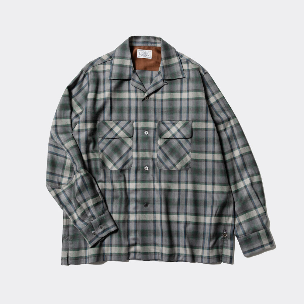 Unlikely 2P Sports Open L/S Shirts Wool Plaids