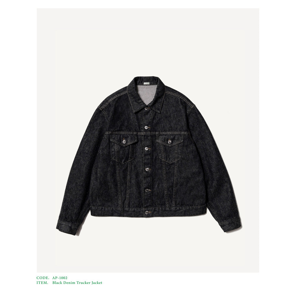 Black Denim Trucker Jacket 24awmae