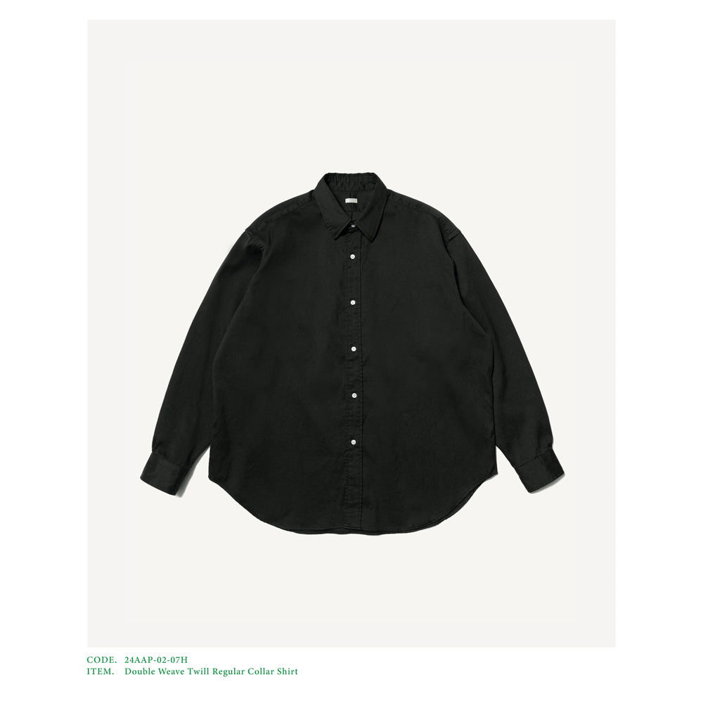 Double Weave Twill Regular Collar Shirt