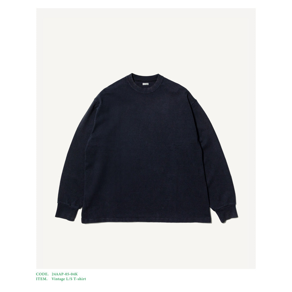 A.PRESSE (ア プレッセ) Vintage L/S T-shirt 24AAP-05-04K (24AAP-05-04K) | A.PRESSE  / カットソー (MEN) | A.PRESSE正規取扱店DIVERSE