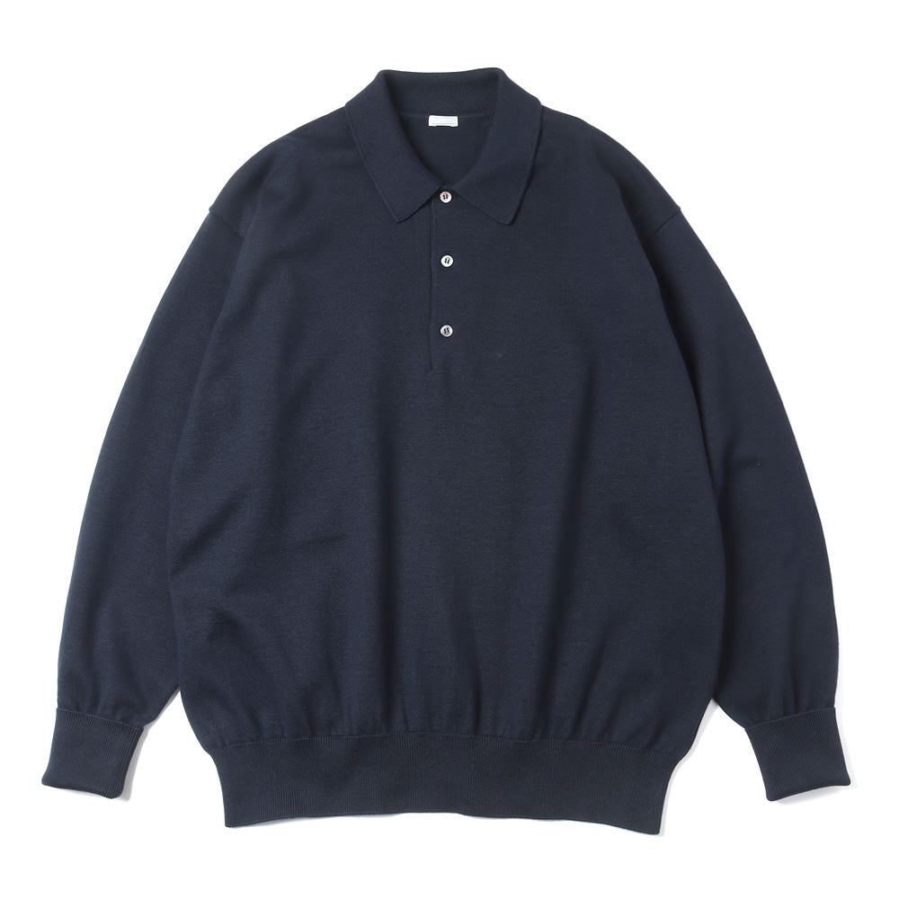 A.PRESSE (ア プレッセ) Cotton Knit L/S Polo Shirts 24SAP-03-07K 