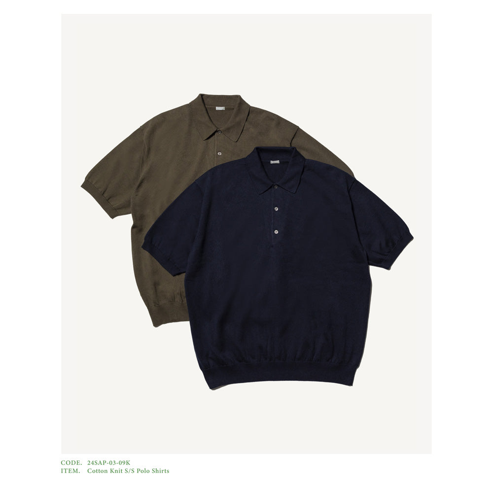A.PRESSE (ア プレッセ) Cotton Knit S/S Polo Shirts 24SAP-03-09K 