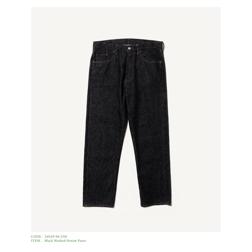 A.PRESSE (ア プレッセ) Black Washed Denim Pants 23AAP-04-11H