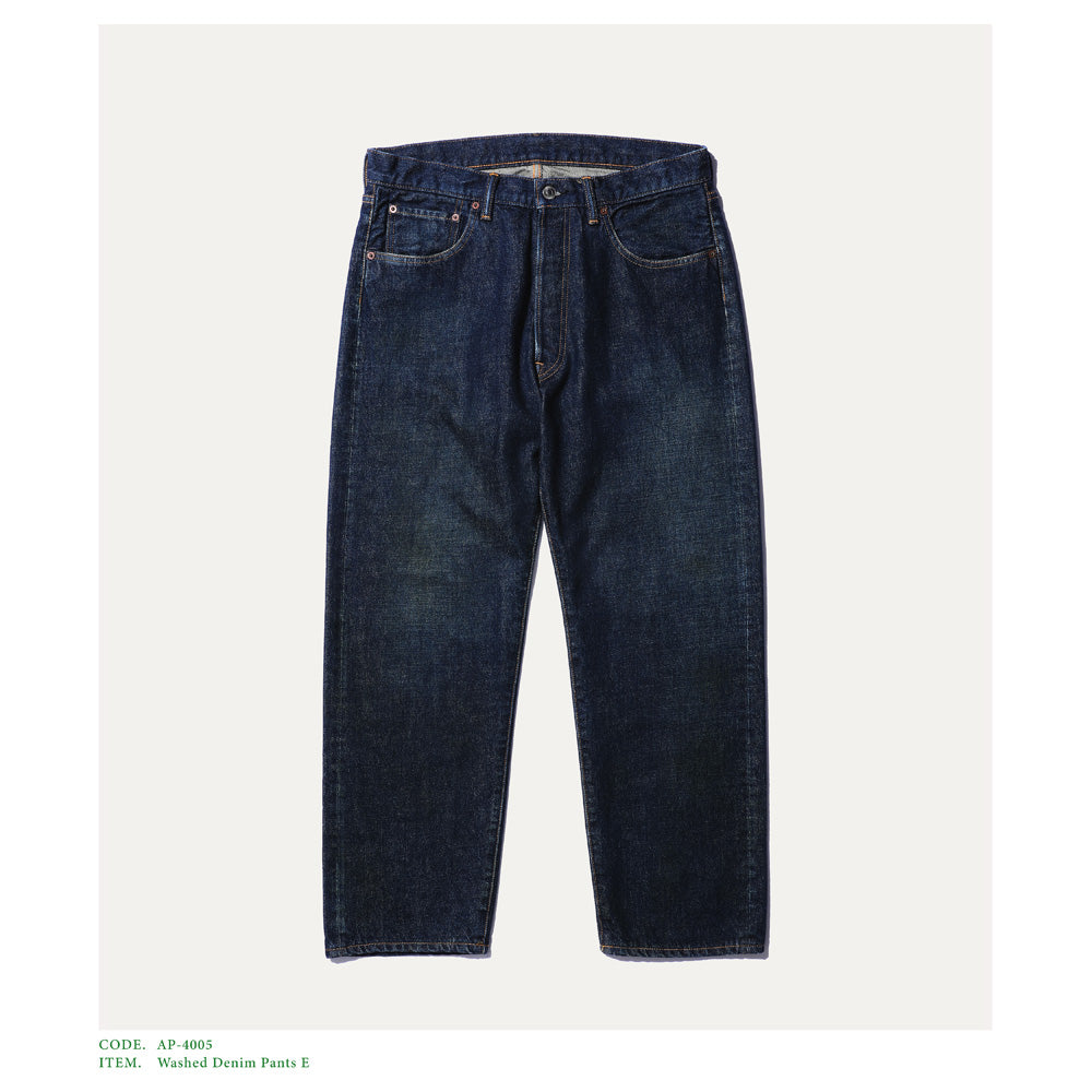 Washed Denim Pants E(INDIGO)