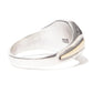 SIGNET RING 925 SILVER with BRASS