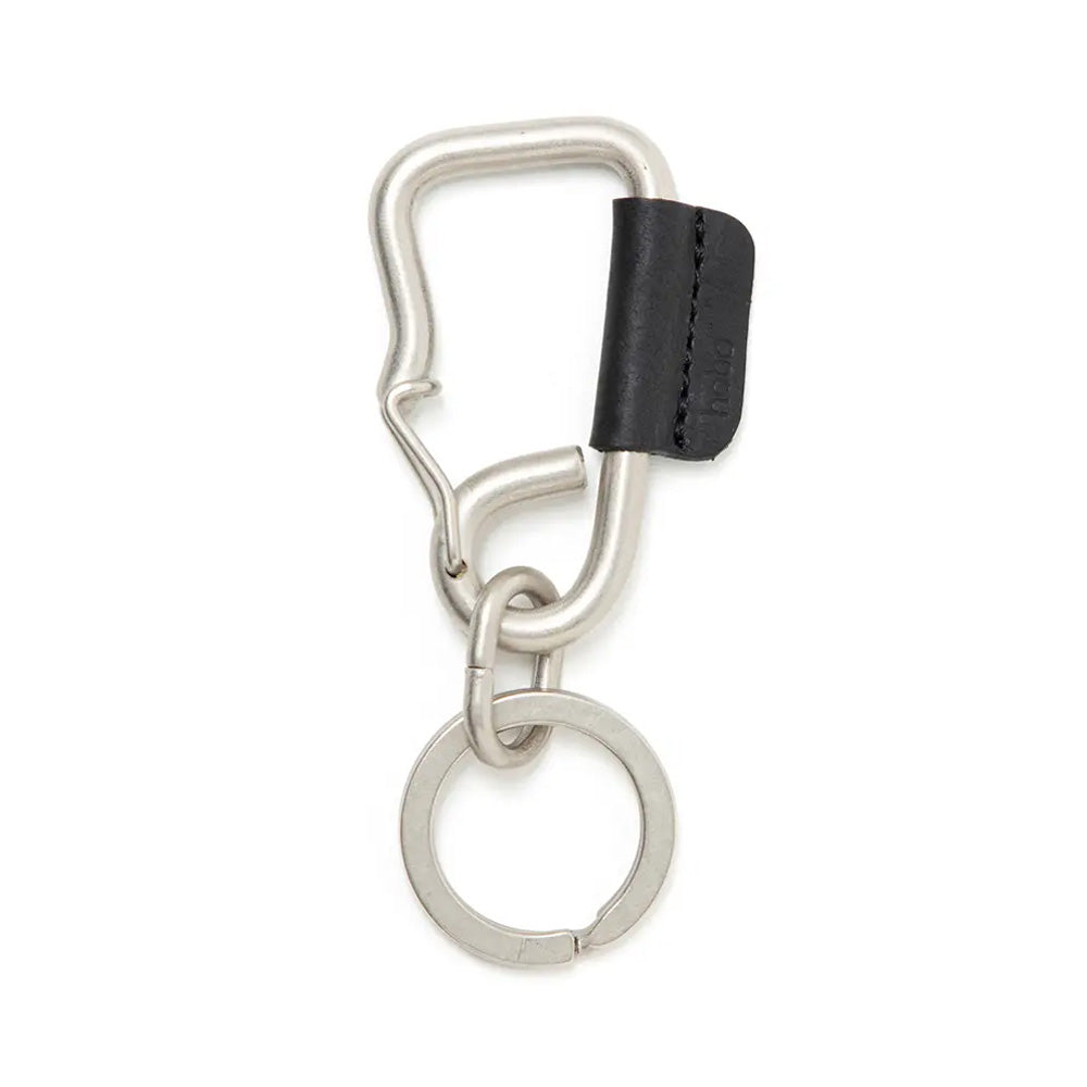 CARABINER KEY RING S with COW LEATHER