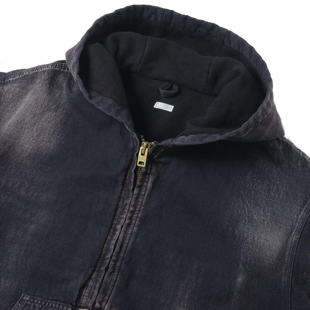 Silk Linen Hooded Parka