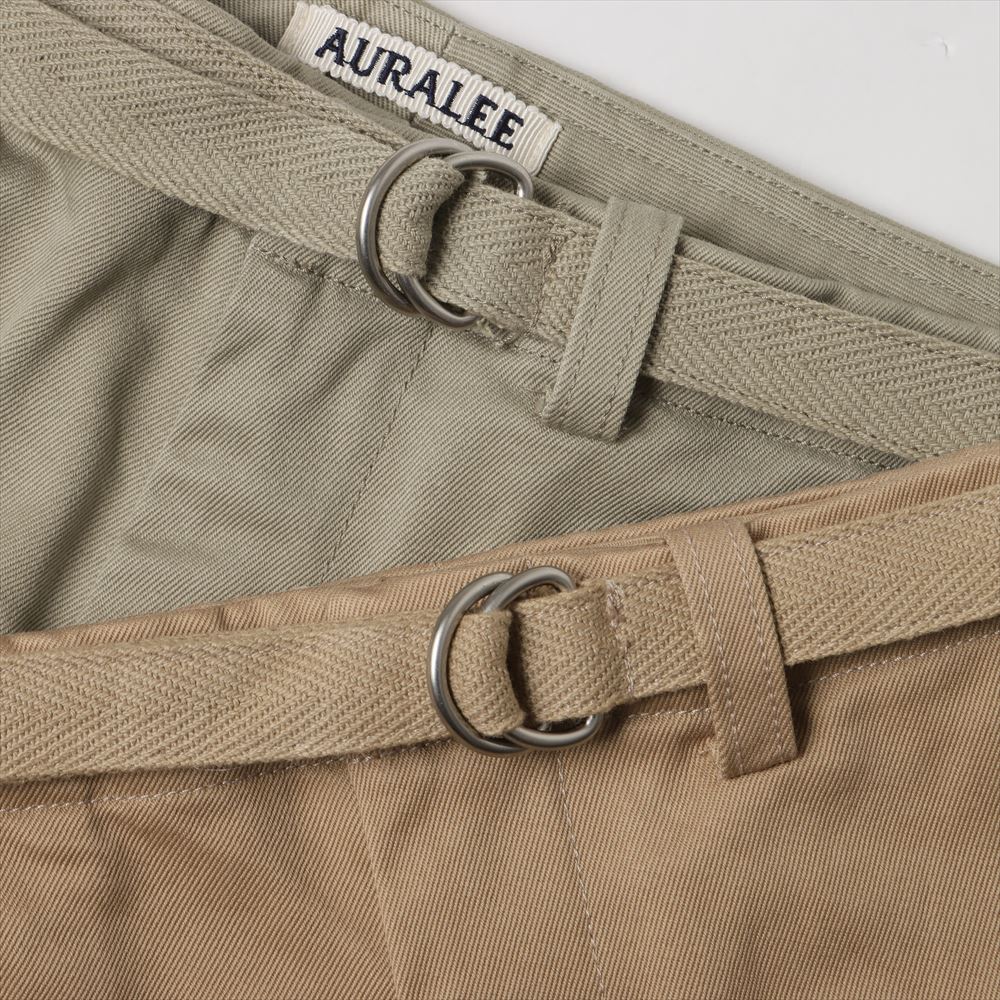 WASHED FINX CHINO BELTED PANTS