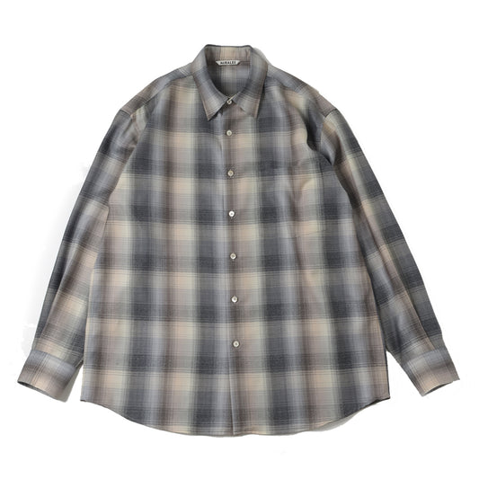 SUPER LIGHT WOOL CHECK SHIRT