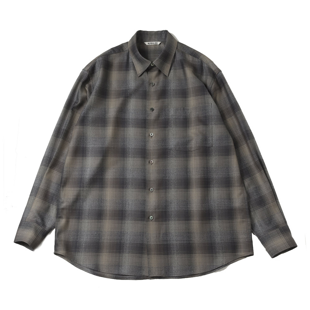 SUPER LIGHT WOOL CHECK SHIRT