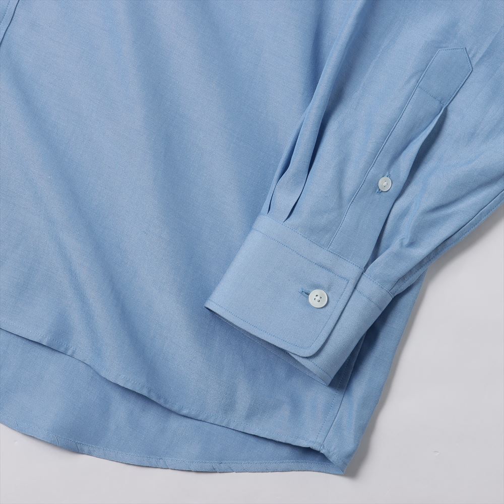 SILK BROAD BUTTON DOWN SHIRT