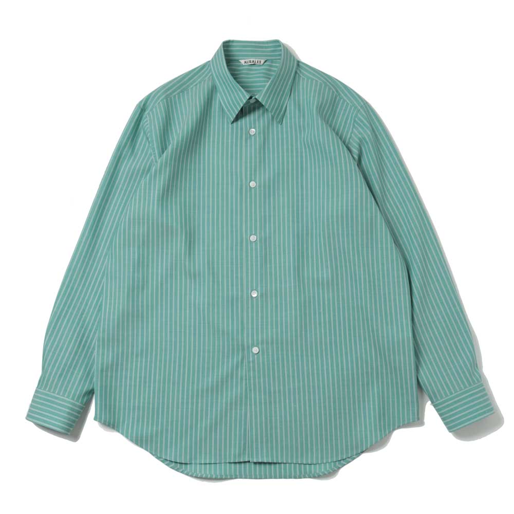 SUPER FINE WOOL STRIPE SHIRT