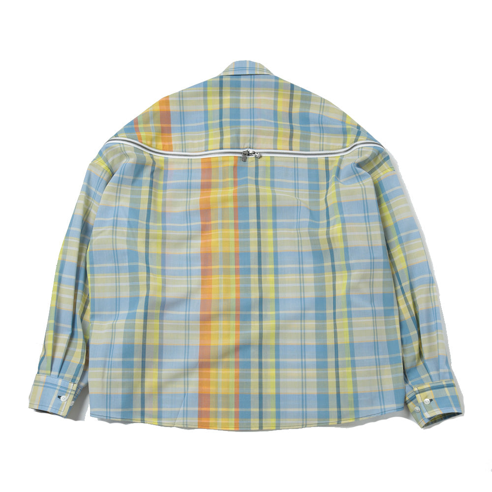 MADRAS CHECK ZIP SHIRT