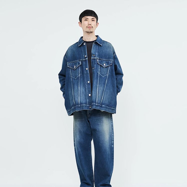 Selvage Denim Trucker Jacket(Dk. FADE) GU233-30186DB (GU233