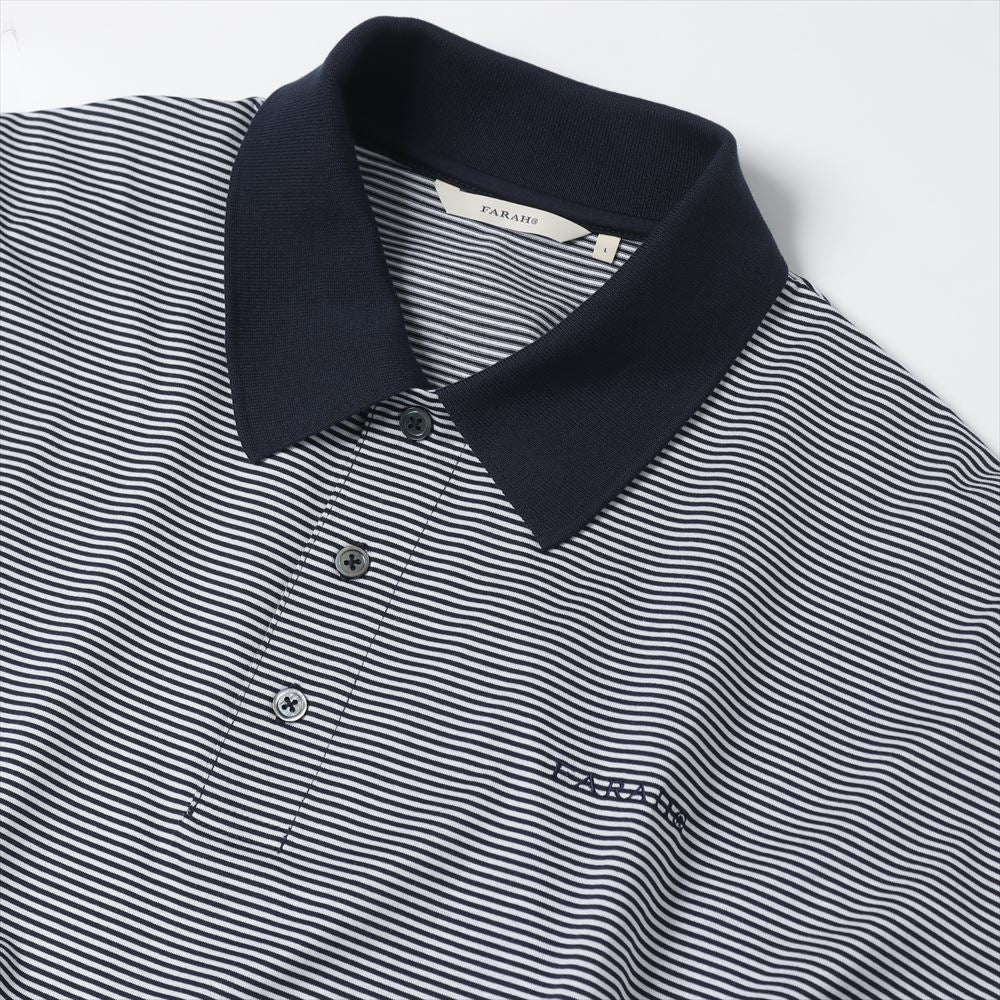 FARAH (ファーラー) Narrow Striped L/S Polo Shirt FR0401-M3002