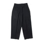 WOOL BLEND WIDE STRAIGHT TROUSERS