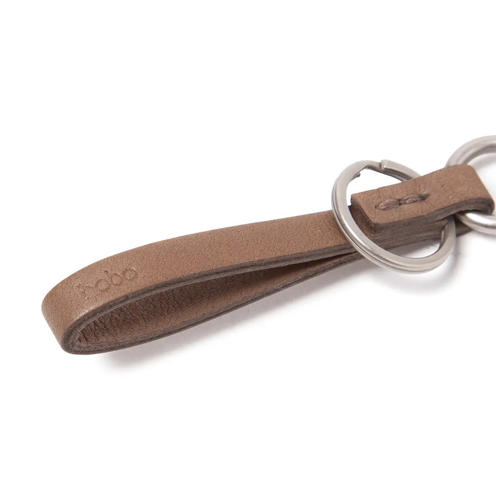 NARROW KEY RING with COW LEATHER