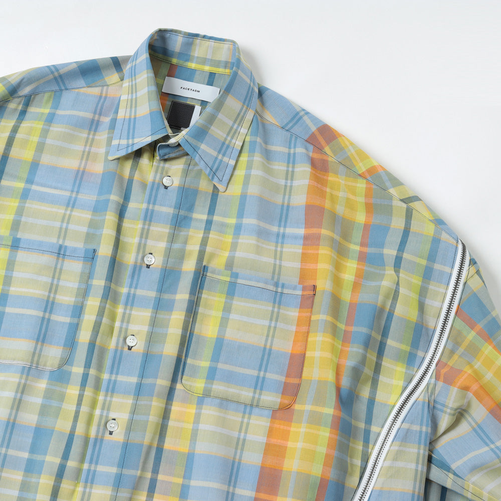 MADRAS CHECK ZIP SHIRT