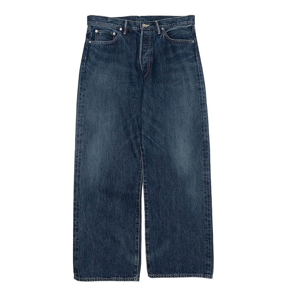 Selvage Denim Five Pocket Wide Straight Pants(Dk.FADE)