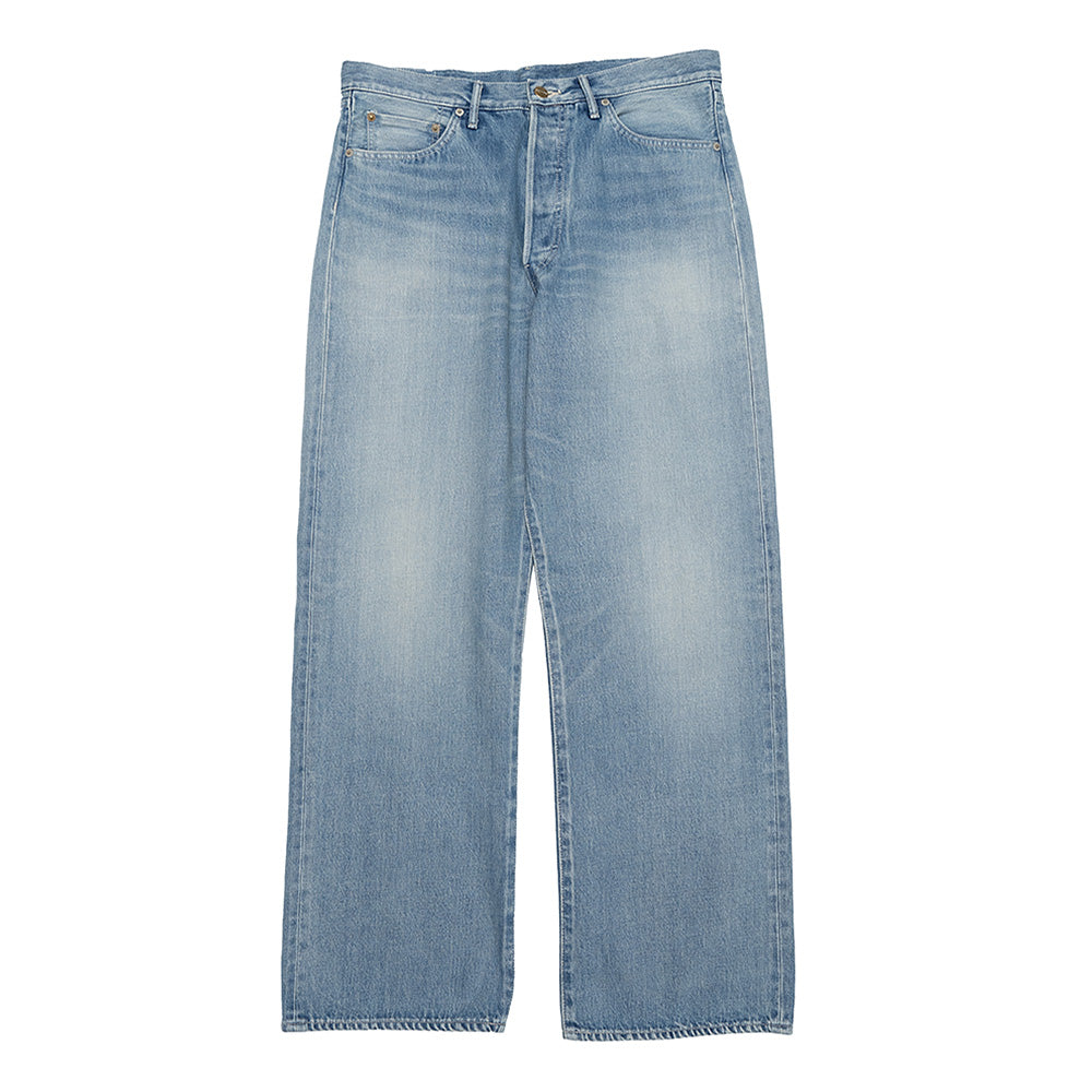 Selvage Denim Five Pocket Wide Straight Pants(Lt.FADE)