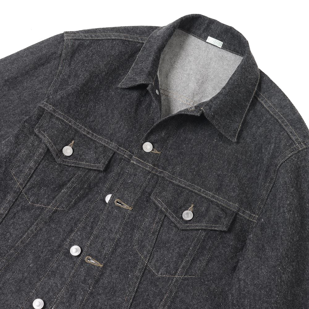 Black Denim Trucker Jacket 24awmae