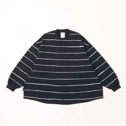 SUPER BIG WIDE SIDE STRIPE TECH LS TEE