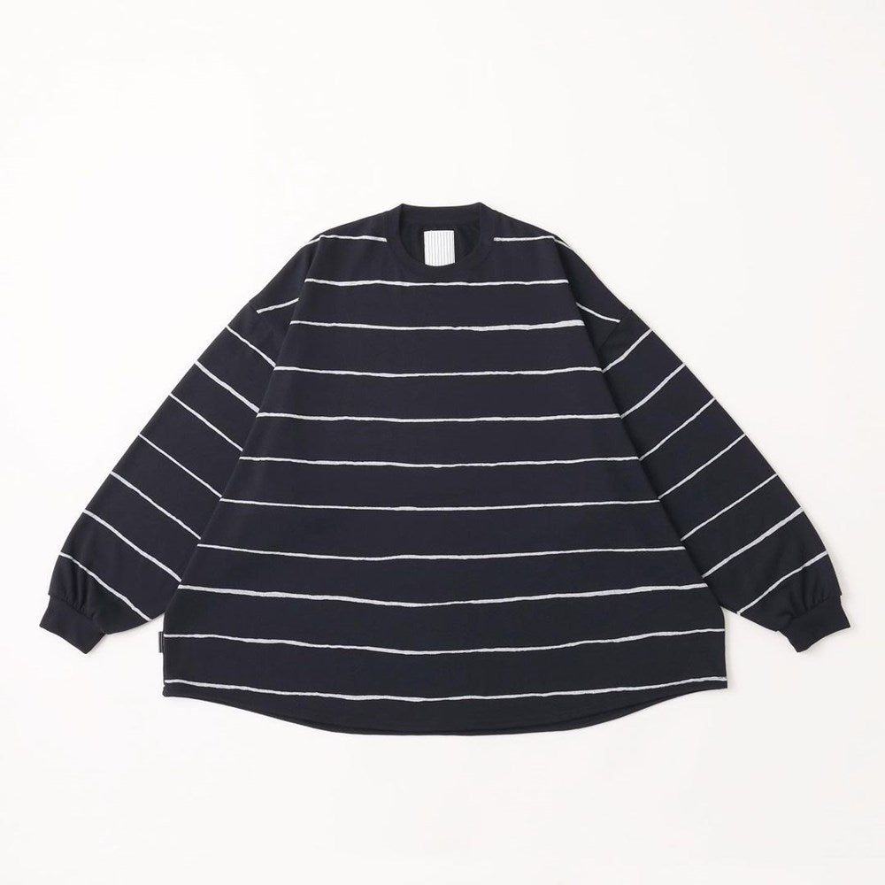 SUPER BIG WIDE SIDE STRIPE TECH LS TEE